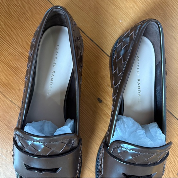 Loeffler Randell Brown leather loafers 8 - Picture 2 of 7